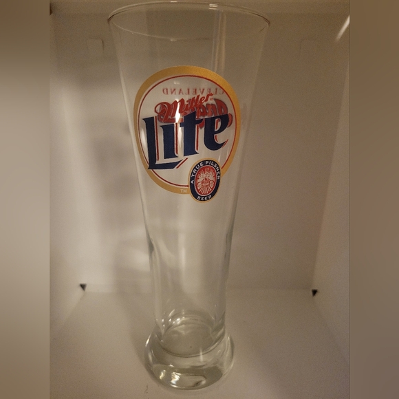 Cleveland Indians Miller Light Tall Beer Glass - Picture 2 of 3